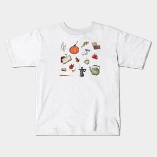 Cozy Fall Items Kids T-Shirt
